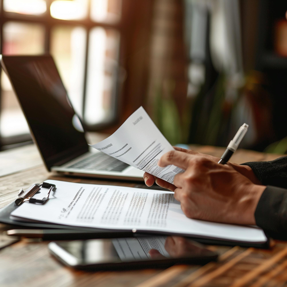A man signing an agreement or will at KwaMhlanga, Mpumalanga